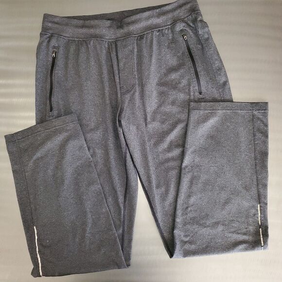 Lululemon Discipline Pull On Track Gray Straight Leg Zip Pockets Drawstring XL - Picture 1 of 14